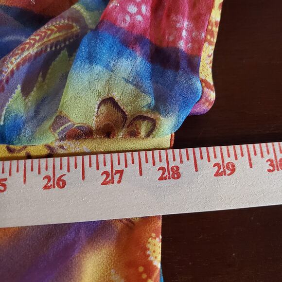 Vtg Avenue 100% Silk Embellished Sequin Tunic Blouse Plus Size 22/24 Boho Artsy - Picture 11 of 12